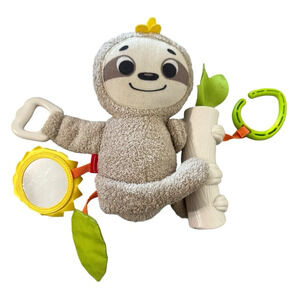 Sloth Plush Fisher-Price Slow Much Fun Stroller Stuffed Animal Toy Babies 0+